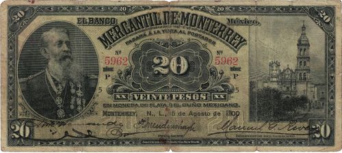 Mercantil de Monterrey 20 P 5962