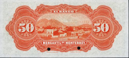 Mercantil de Monterrey 50 X 00000 reverse