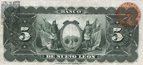 Nuevo Leon 5 G 581509 reverse