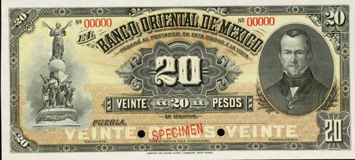 Banco Oriental 20 00000
