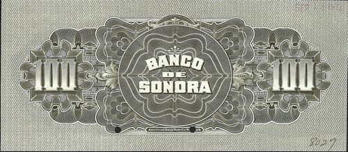 Banco de Sonora 100 DW 00000 reverse