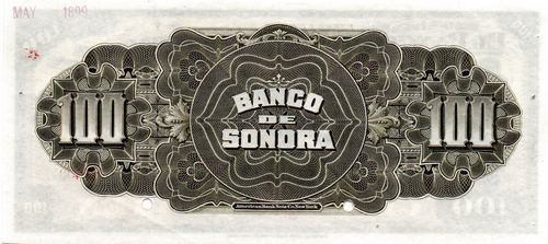 Banco de Sonora 100 Y 00000 reverse