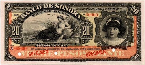 Banco de Sonora 20 00000 1902
