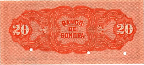 Banco de Sonora 20 00000 reverse