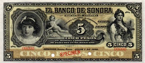 Banco de Sonora 5 00000 1902