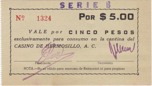 Casino de Hermosillo 5 B 1324
