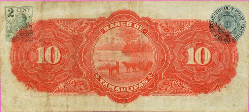 Tamaulipas 10 F 2792 reverse