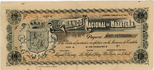 Banco Nacional de Mazatlan 10c