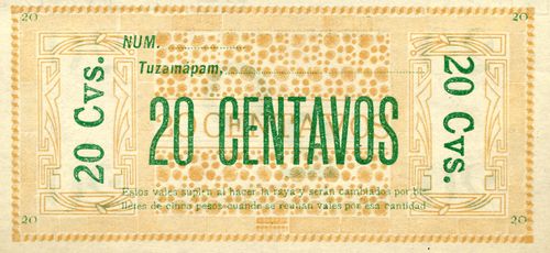 Tuzamapan 20c reverse