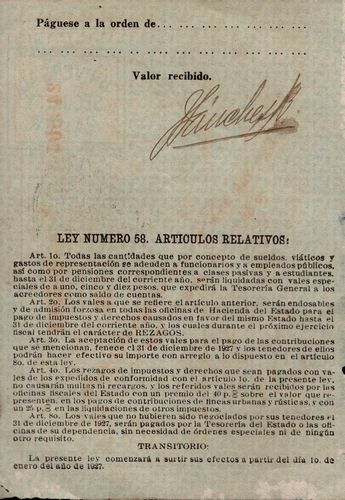 Tesoreria 10 reverse