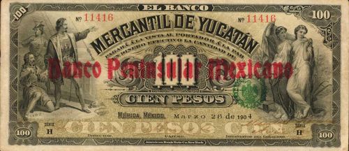 Mercantil Yucatan 100 specimen