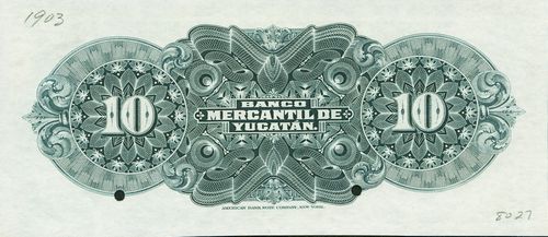 Mercantil Yucatan 10 H 00000 reverse