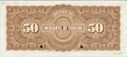 Mercantil Yucatan 50 H 00000 reverse