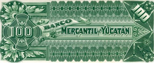 Mercantil Yucatan HL 100 specimen reverse