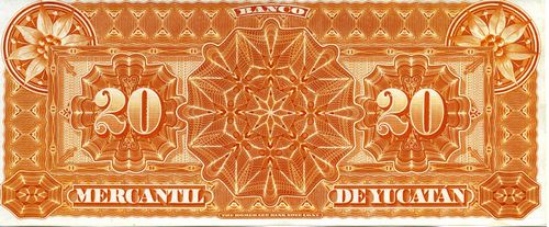 Mercantil Yucatan HL 20 specimen reverse