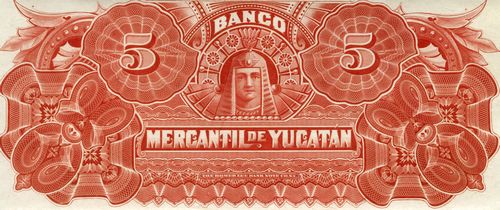 Mercantil Yucatan HL 5 specimen reverse