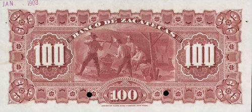 Zacatecas 100 00000 reverse