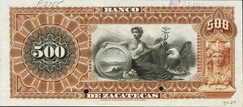 Zacatecas 500 996 reverse