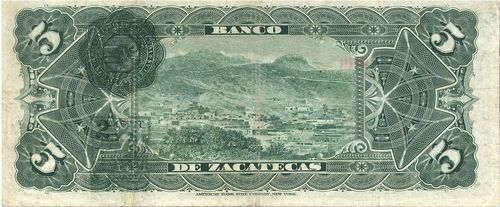 Zacatecas 5 O 89492 reverse