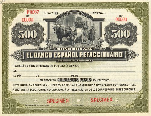 Banco Espanol Refaccionario 500