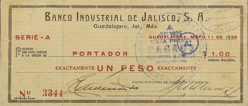Banco Industrial 1 A 3344