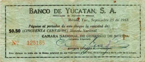 Banco de Yucatan 50c 125165