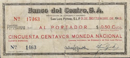 Banco del Centro 50c 17463