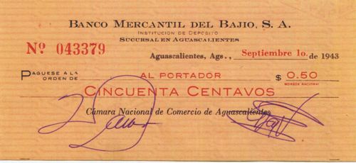 Mercantil del Bajio 50c 043379