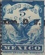 1908 1909 5 centavos